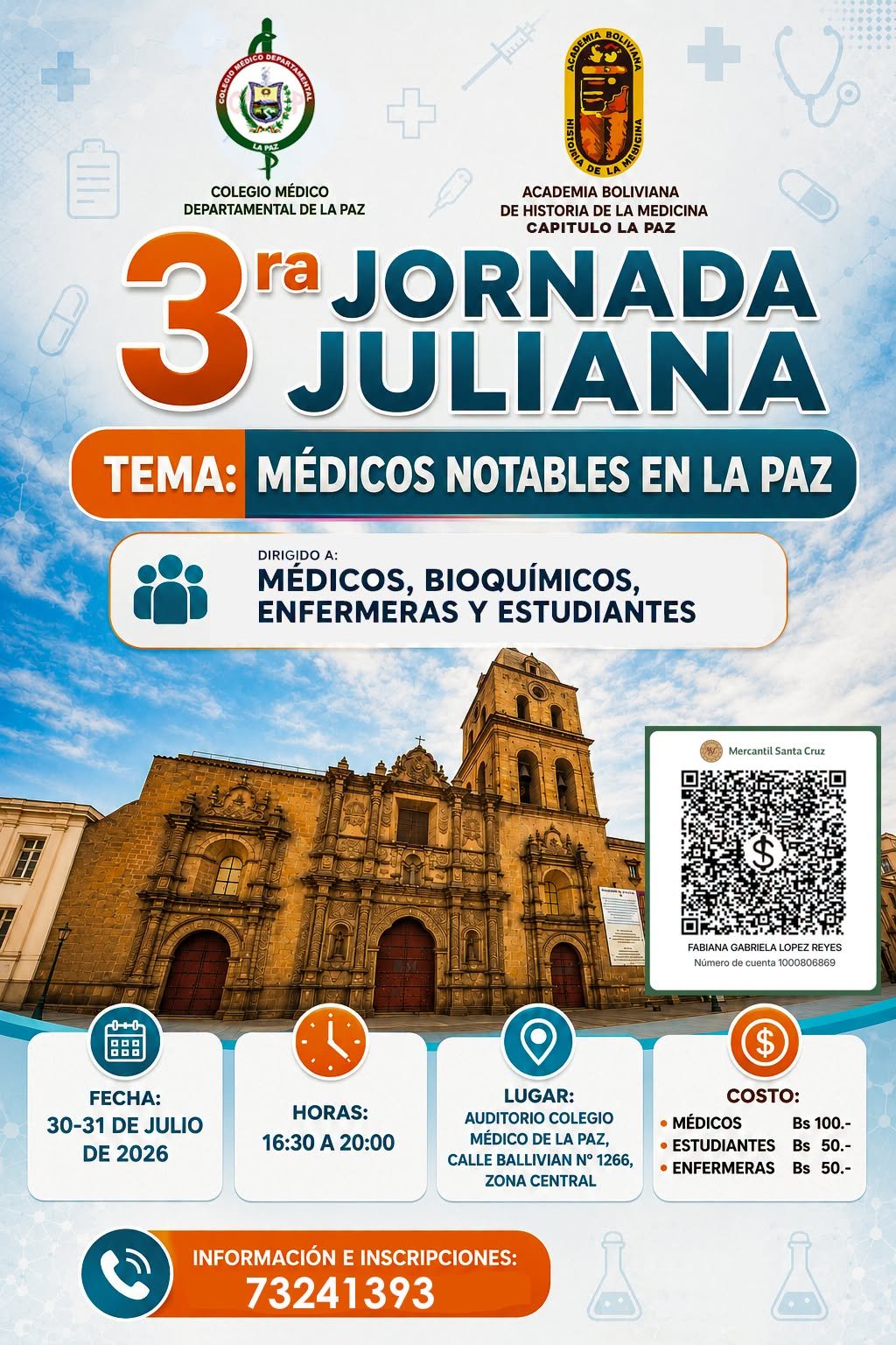 3𝚛𝚊 𝙹𝚘𝚛𝚗𝚊𝚍𝚊 𝙹𝚞𝚕𝚒𝚊𝚗𝚊 𝚌𝚘𝚗 𝚎𝚕 𝚝𝚎𝚖𝚊 "𝙼𝙴𝙳𝙸𝙲𝙾𝚂 𝙽𝙾𝚃𝙰𝙱𝙻𝙴𝚂 𝙴𝙽 𝙻𝙰 𝙿𝙰𝚉"